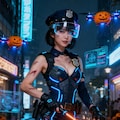 サイバー婦警コスプレ 2枚目