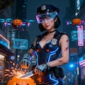 サイバー婦警コスプレ 4枚目