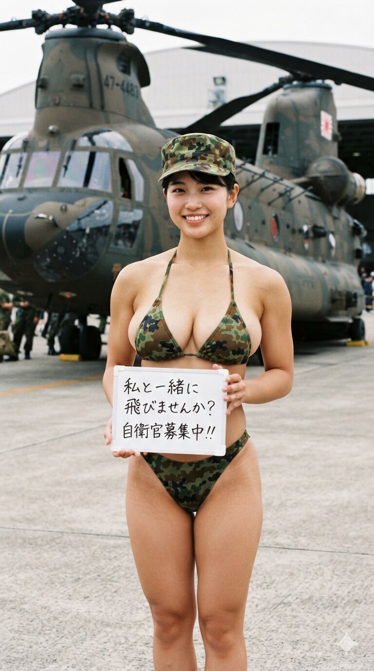 １１日の女性陸上自衛官