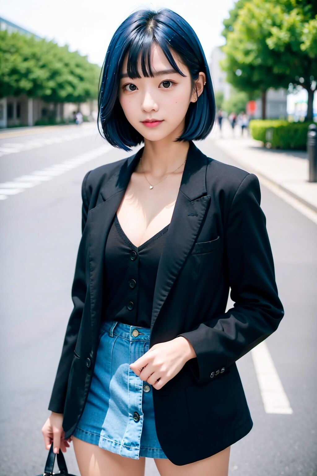 青髪の女の子