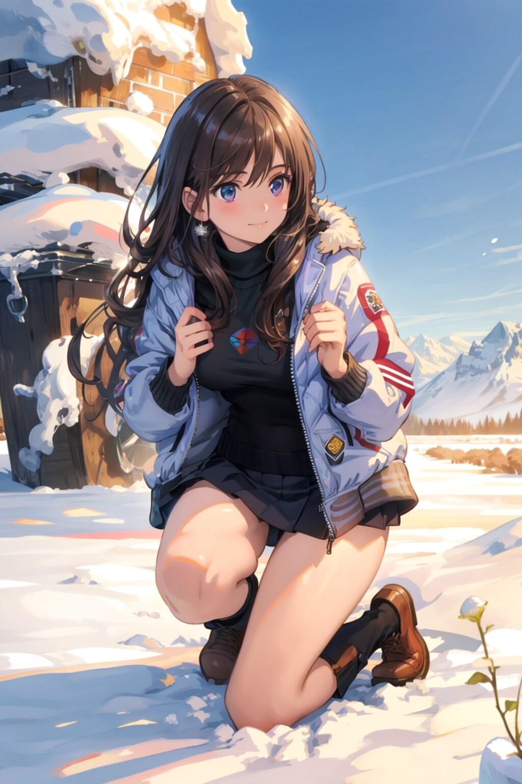 ほら見てこの雪、ふわふわだよ