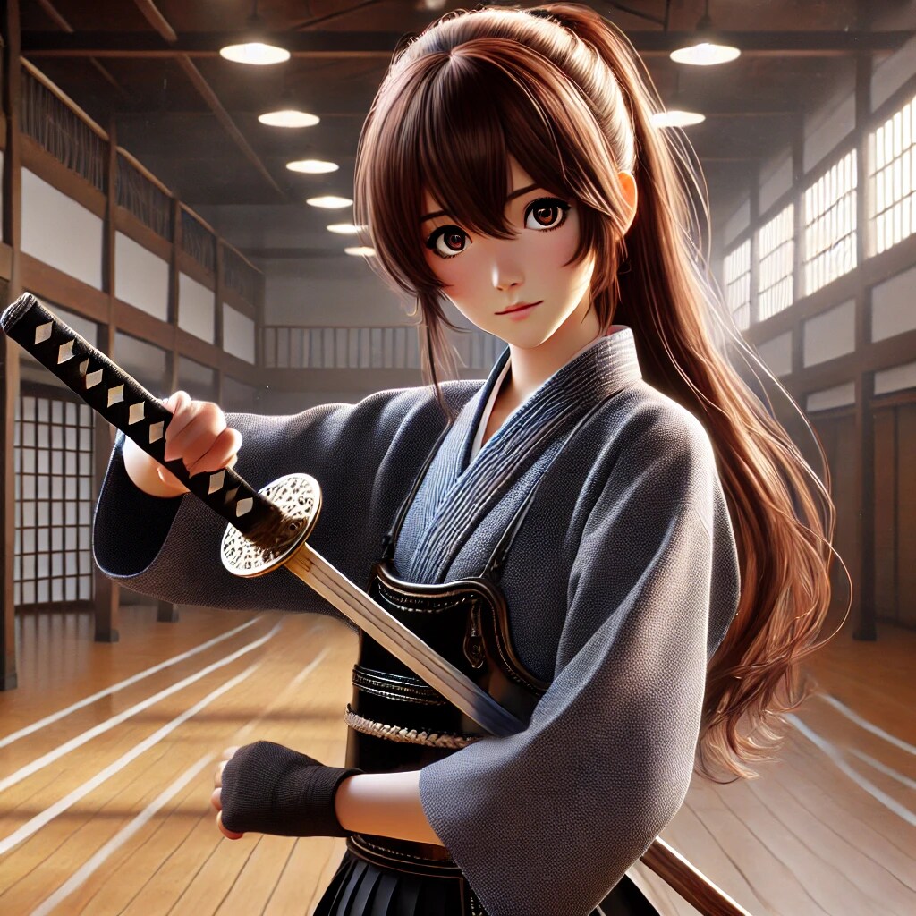 剣道着姿で初めての防御姿勢