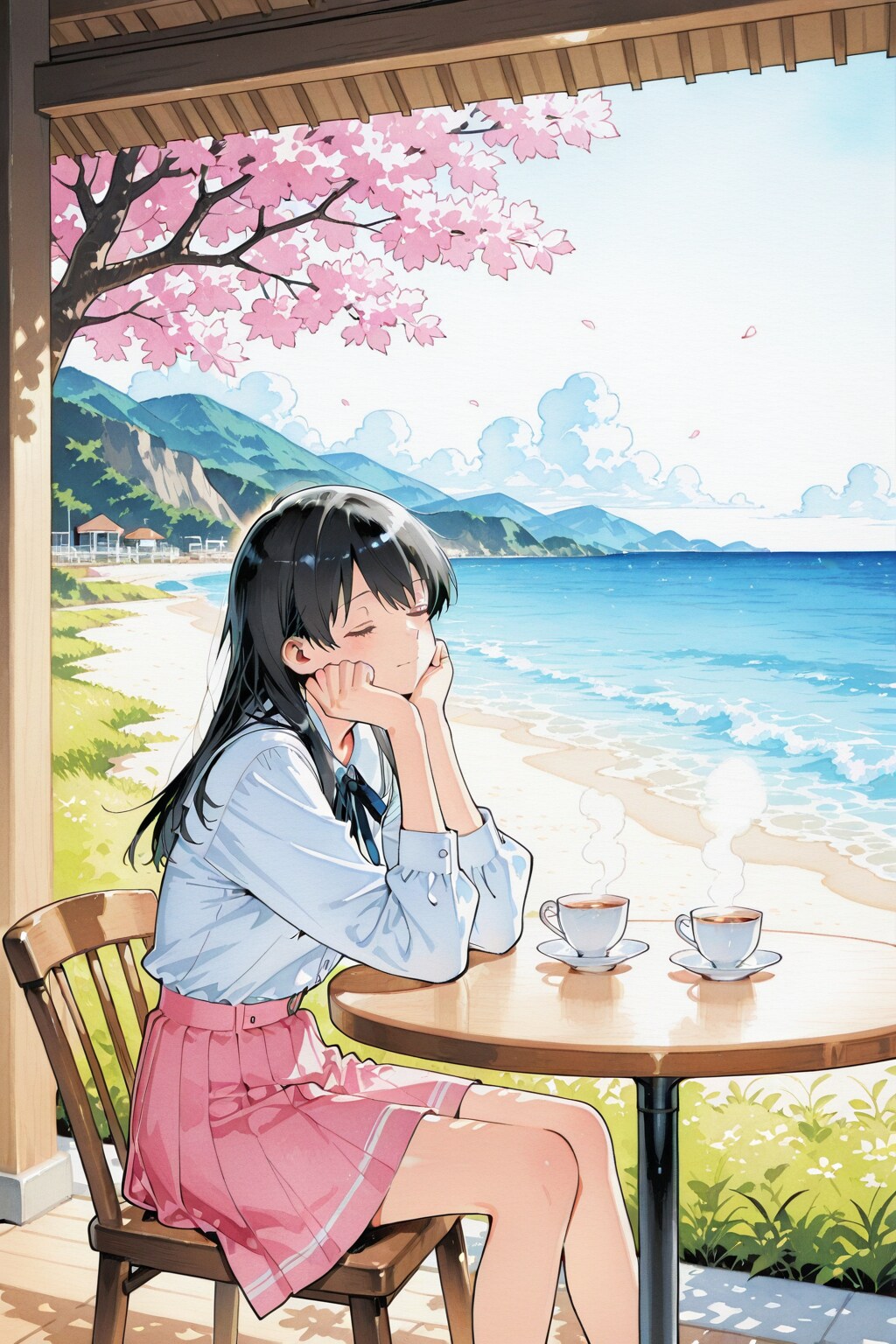 カフェでうたた寝