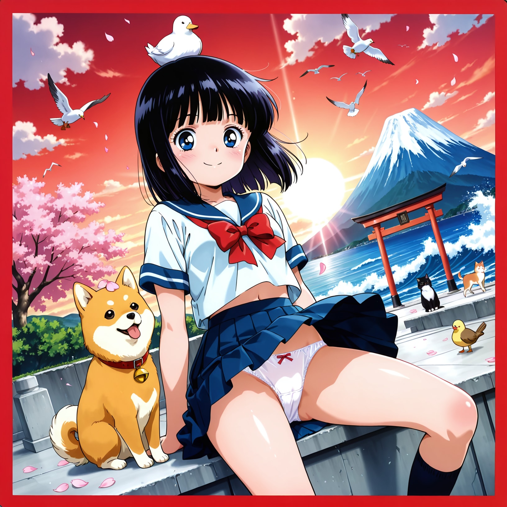 セーラー服の少女【パンチラ】