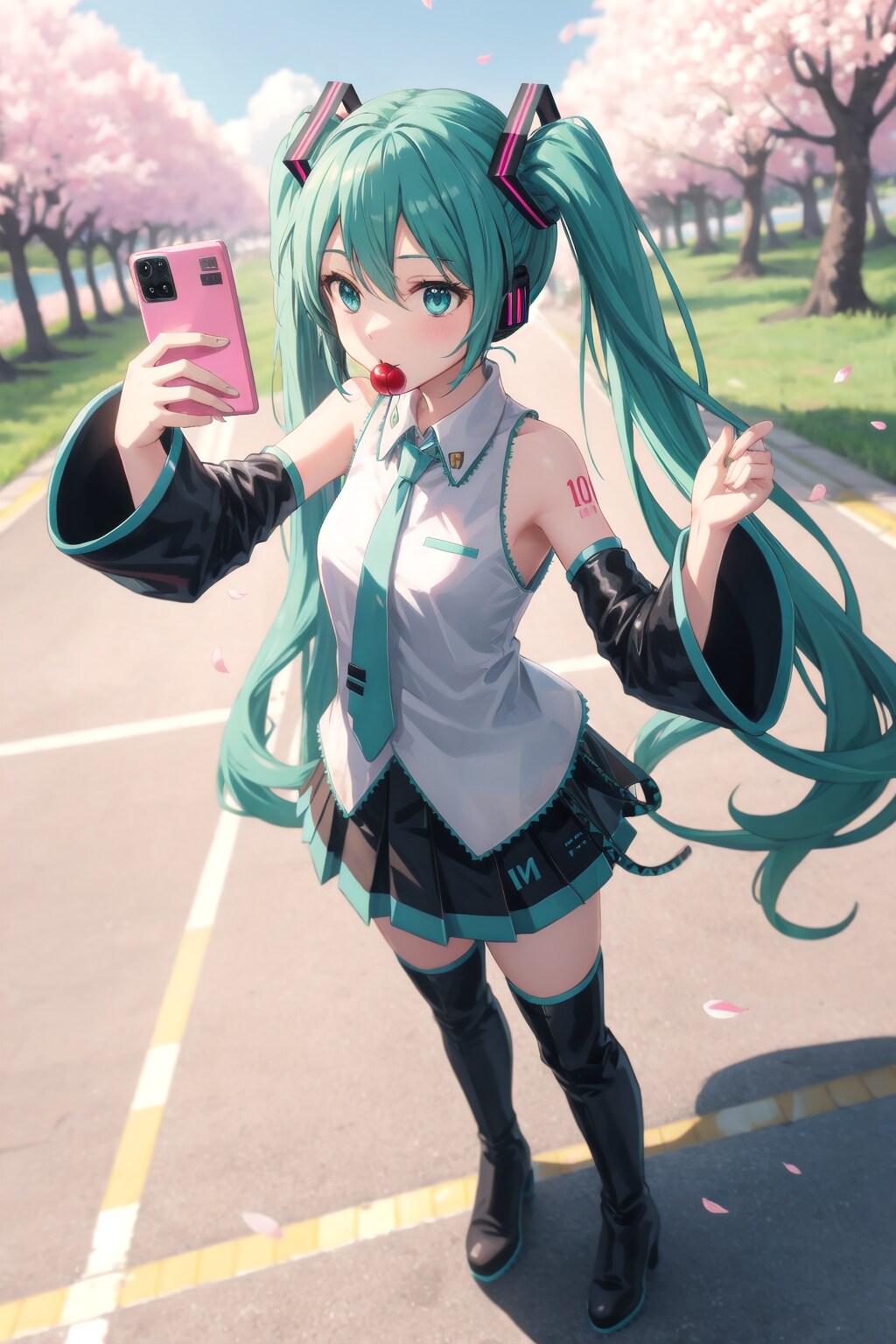 何かを食べている