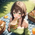 暴食となずなちゃんピクニックに行く 2枚目