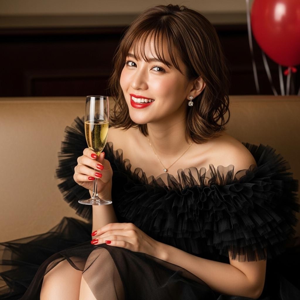 パーティー会場で