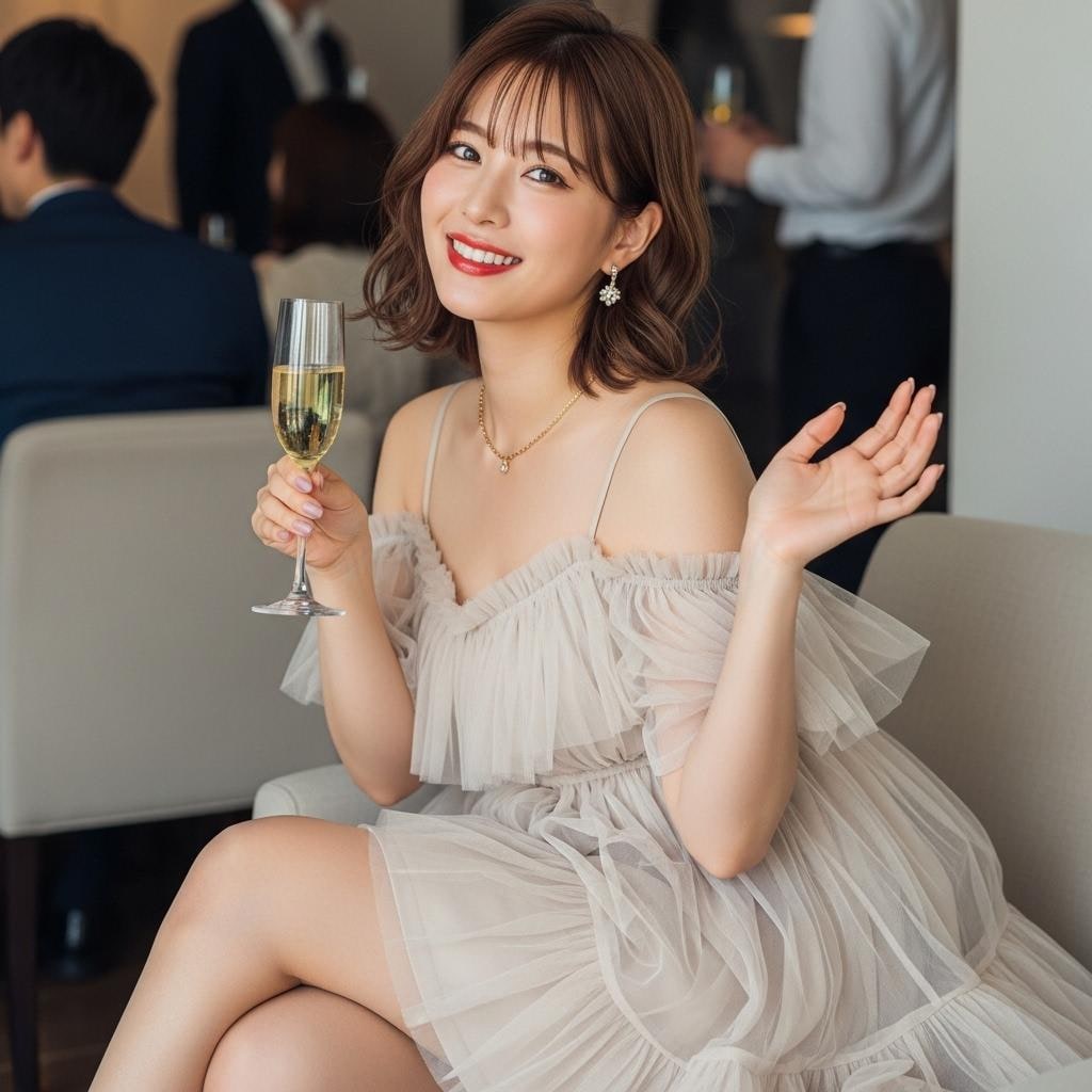 パーティー会場で