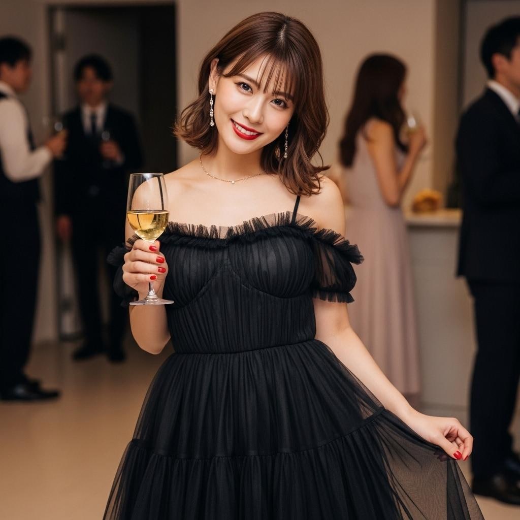 パーティー会場で