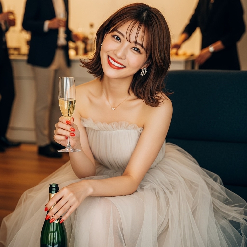 パーティー会場で