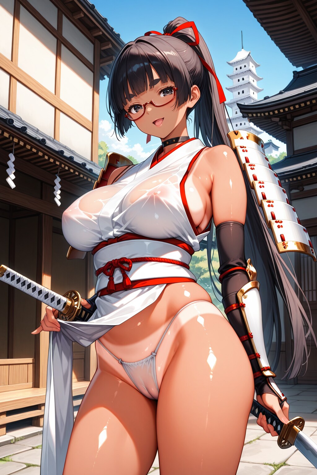 濡れ透ジャパニーズサムラーイガール！