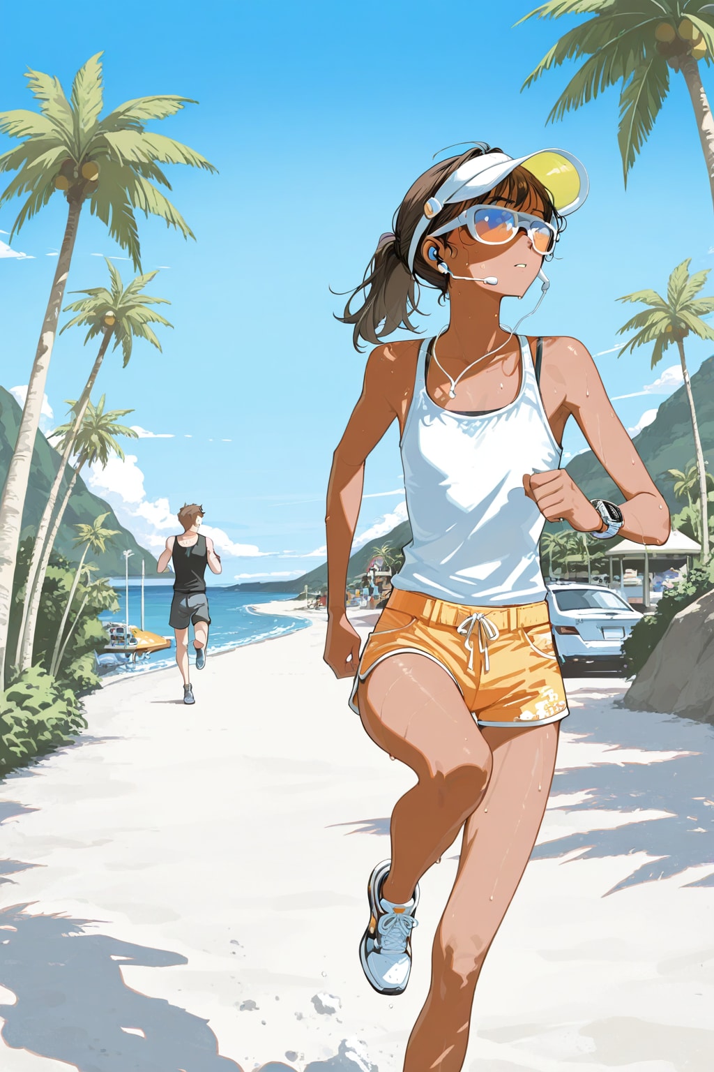 真夏の走り込み
