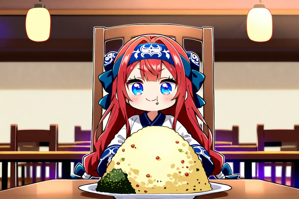 コロポックル赤髪お兄ちゃんズくんはチャーハンを食べる