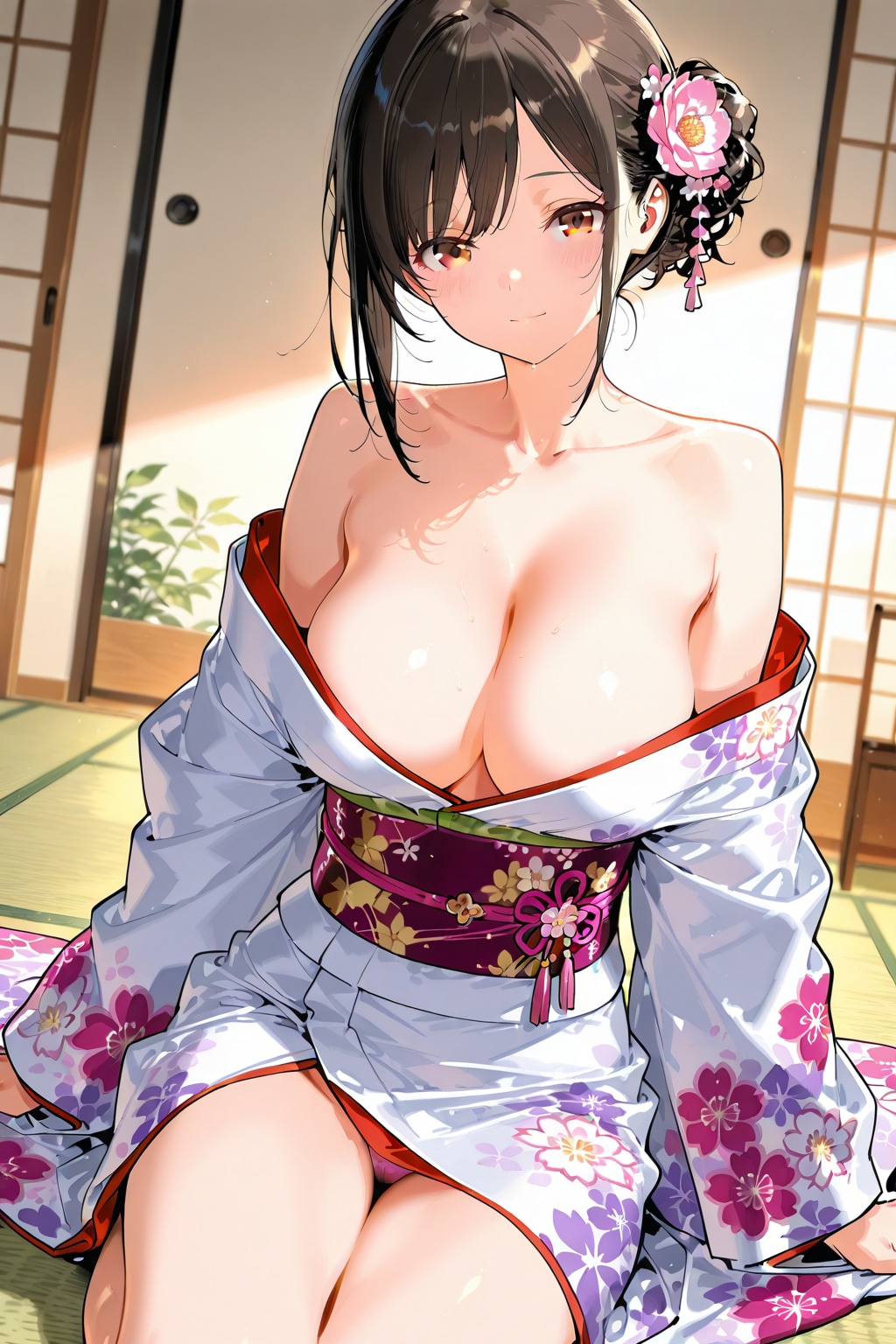 和服姿の美少女