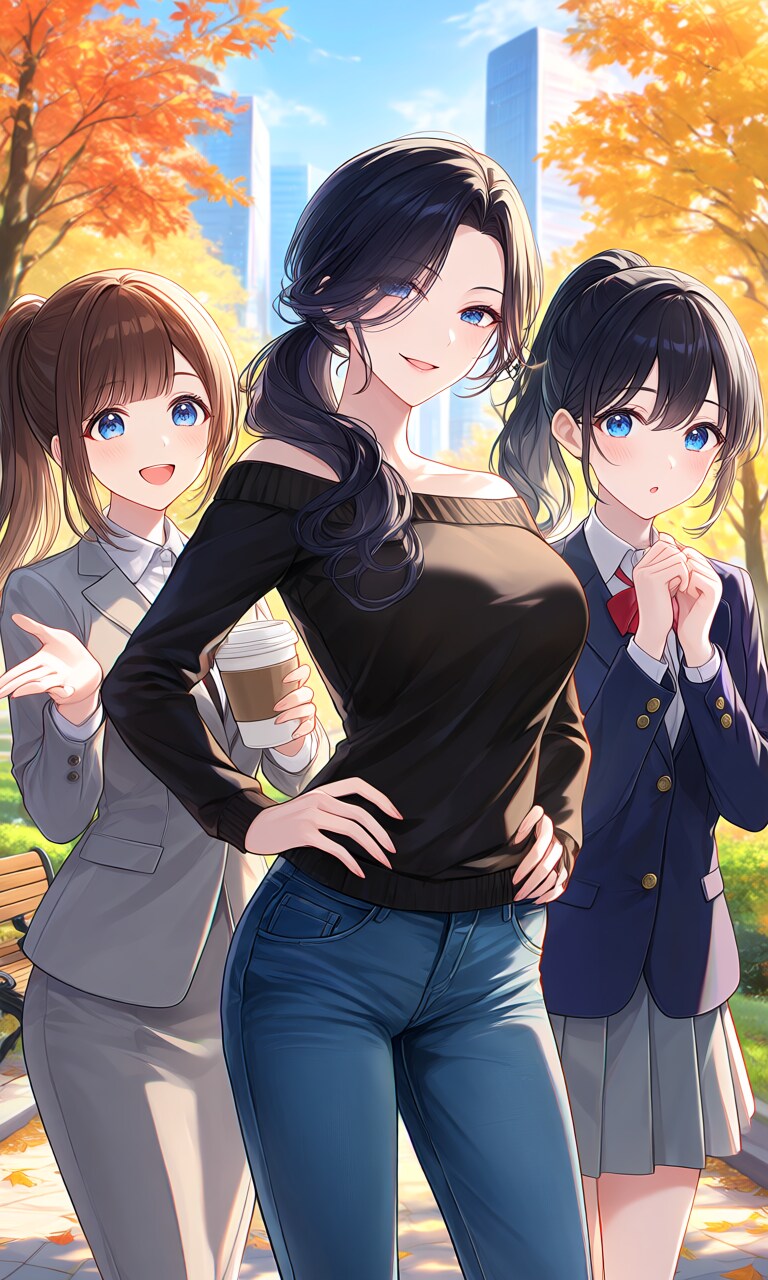 【うちの子親子】チヒロさん、チカ、チハル姉妹 | の人気AIイラスト・グラビア