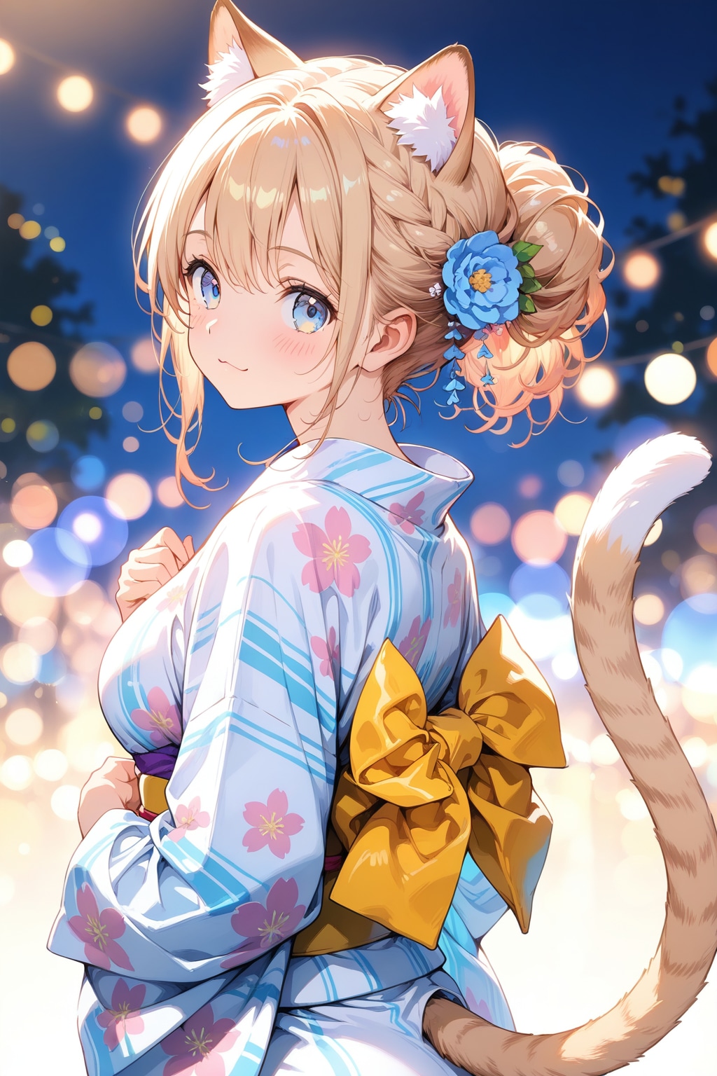 見返り猫娘 | の人気AIイラスト・グラビア