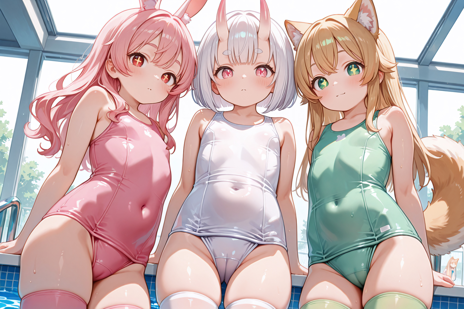 花より3色スク水