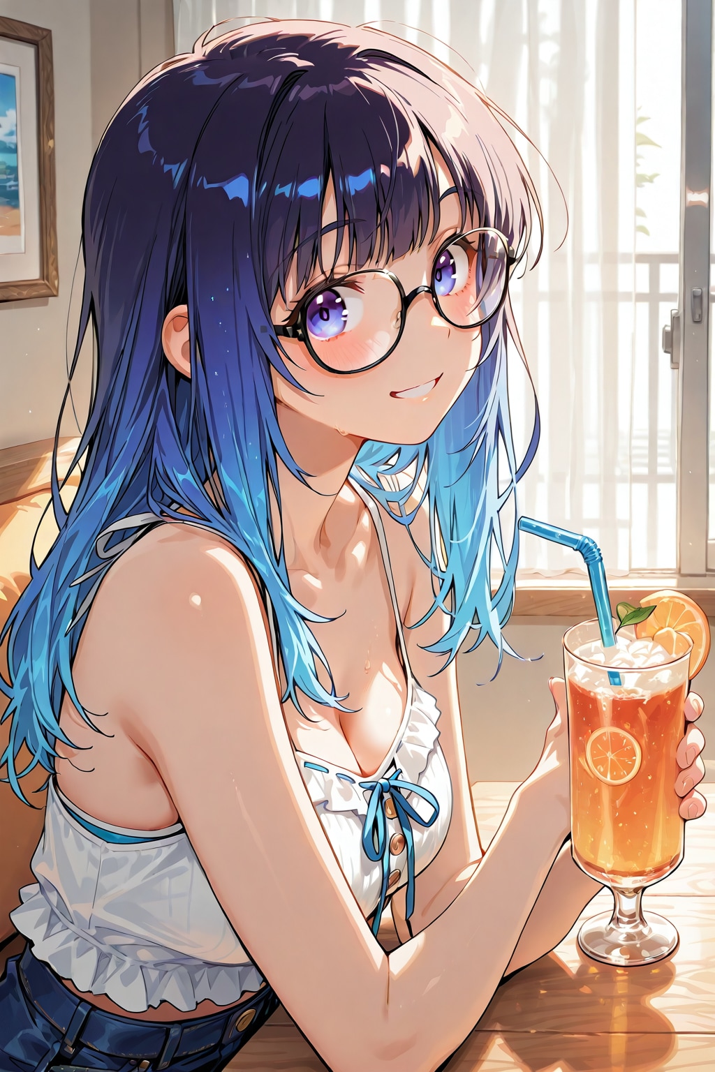 メガネ美少女