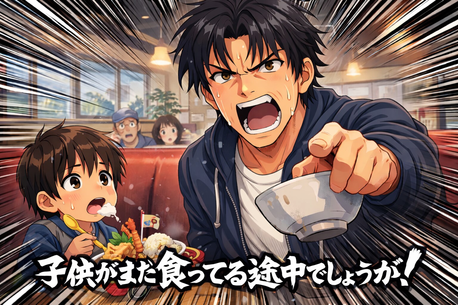 子供がまだ食ってる途中でしょうが！（北の国から'84夏より） | の人気AIイラスト・グラビア