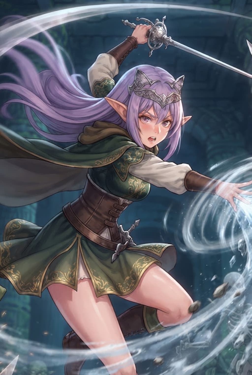 魔法とレイピアで戦うエルフのシス