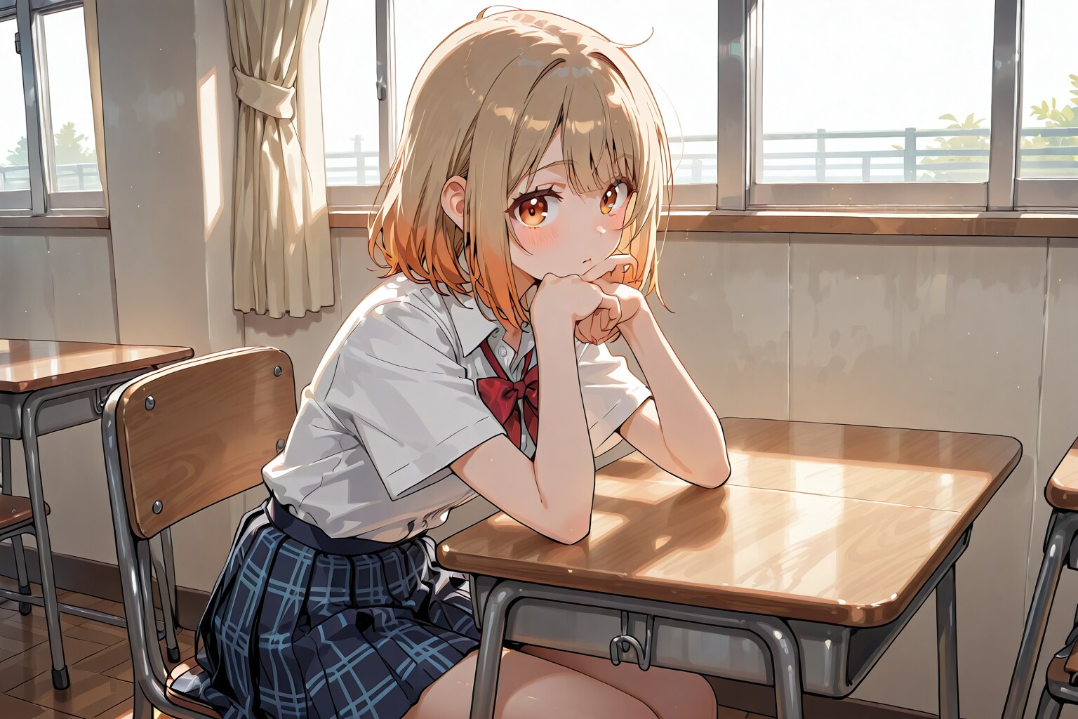 茶髪美少女 目が合う | の人気AIイラスト・グラビア