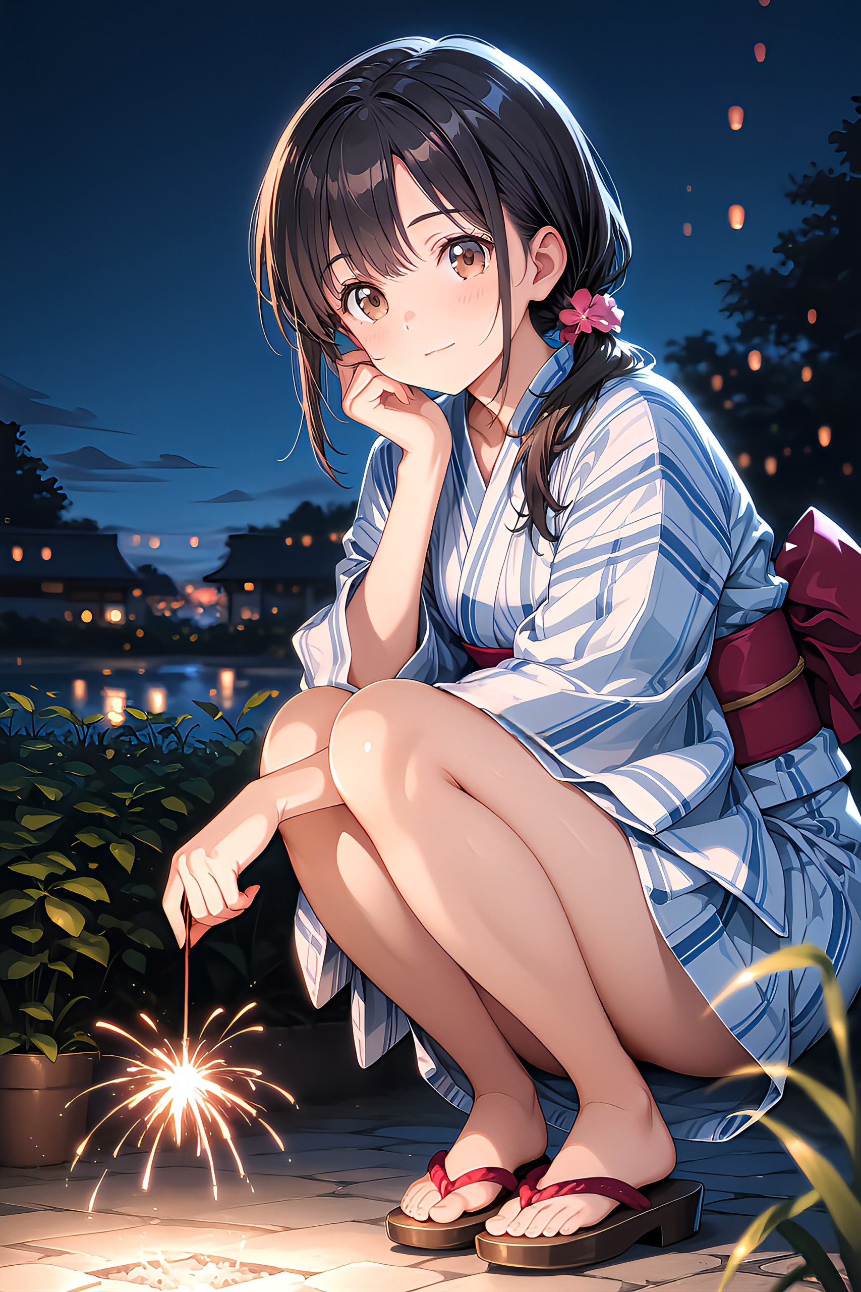 線香花火 | の人気AIイラスト・グラビア