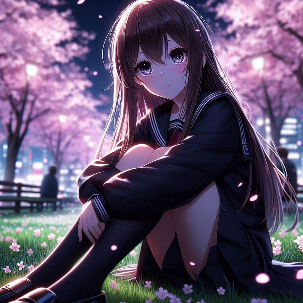 夜桜と女の子そのⅡ🌸