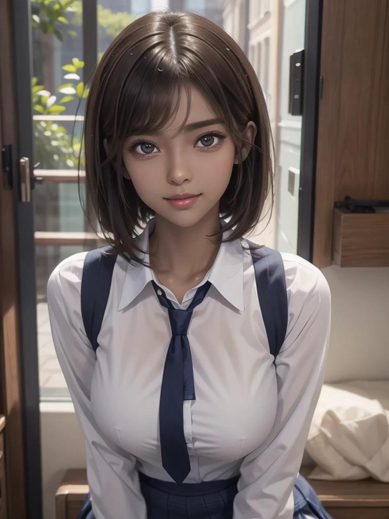 褐色女子高生