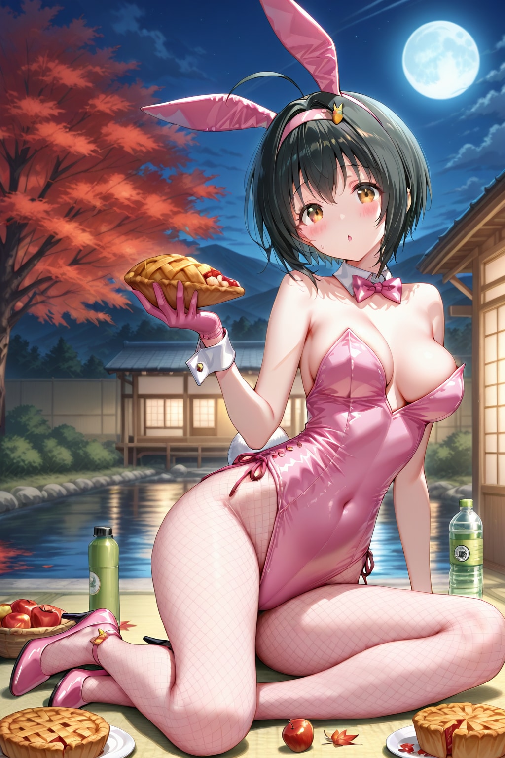 バニーガール衣装のこっひ