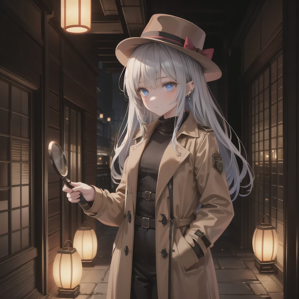 灰髪ロングの探偵