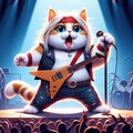 アニメ風、色々歌う歌手猫 3枚目