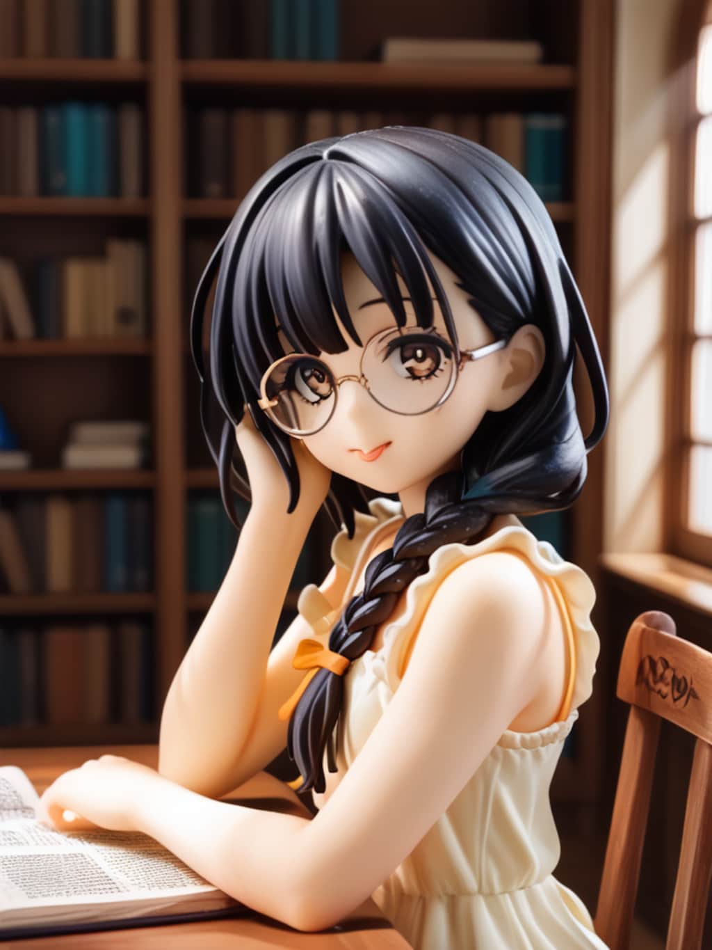 図書館のメガネっ娘