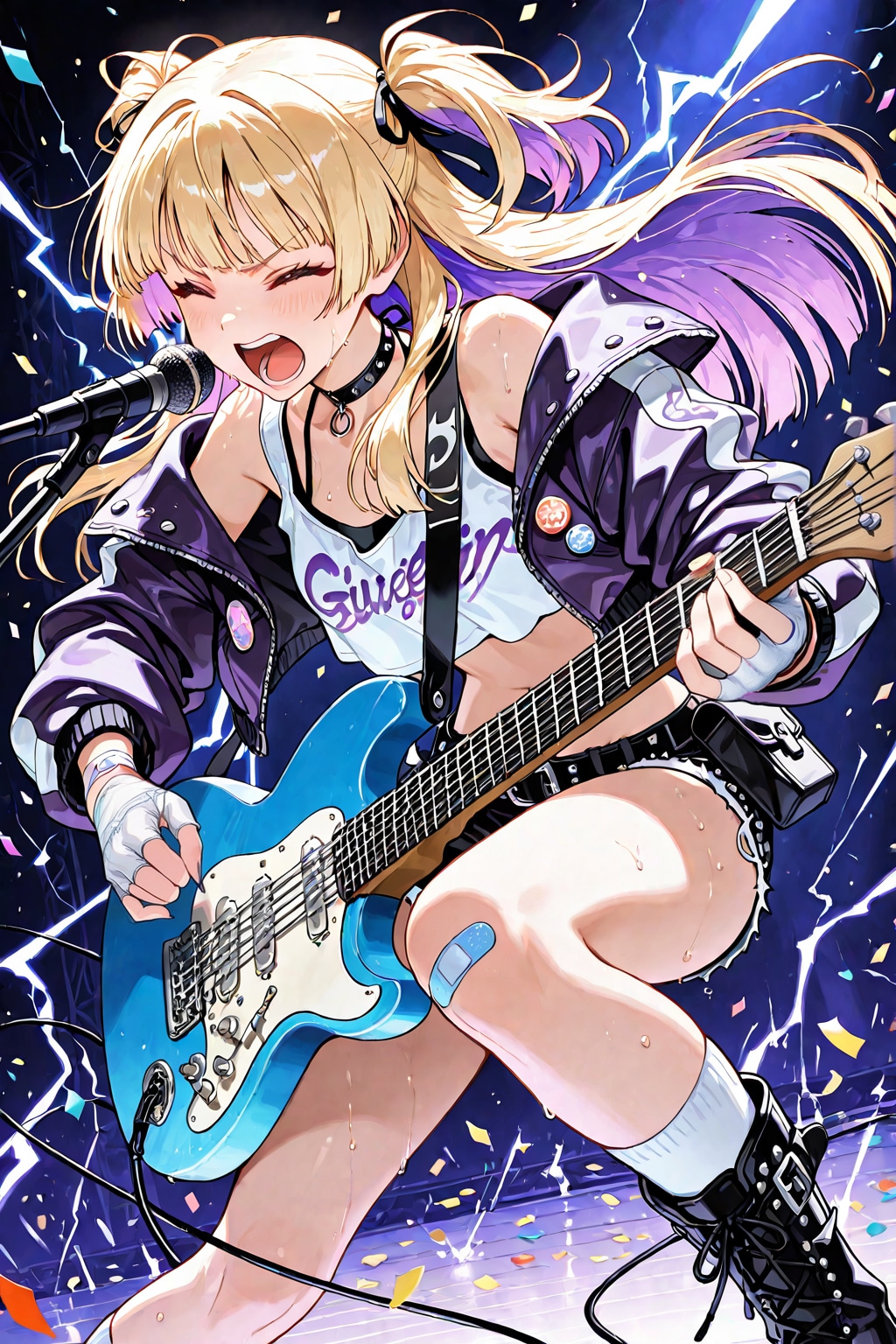 熱唱する住所不定少女 | の人気AIイラスト・グラビア