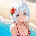 シエスタの休息と海デート👙🌺🏖️❤️ 2枚目