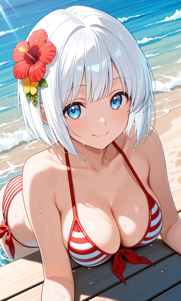 シエスタの休息と海デート👙🌺🏖️❤️