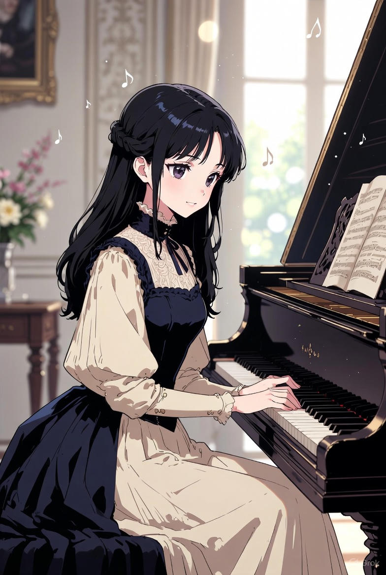 貴族令嬢（ピアノ） | の人気AIイラスト・グラビア