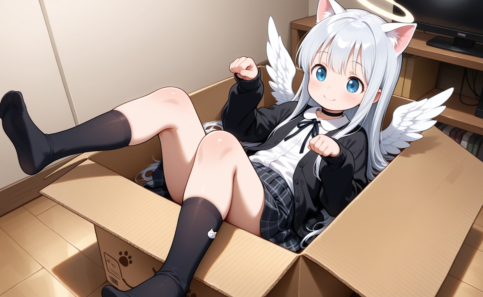 こんばんニャンな翼の折れた園児ぇるちゃん | の人気AIイラスト・グラビア