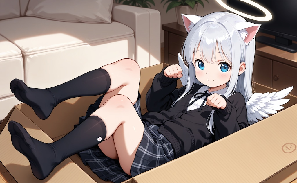 こんばんニャンな翼の折れた園児ぇるちゃん