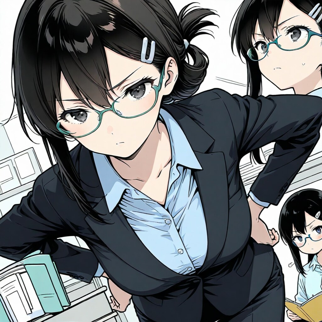 眼鏡ロング先輩 | の人気AIイラスト・グラビア