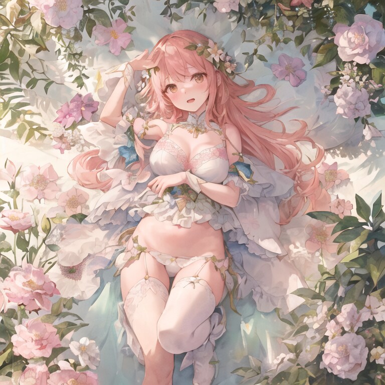 お花のベッド
