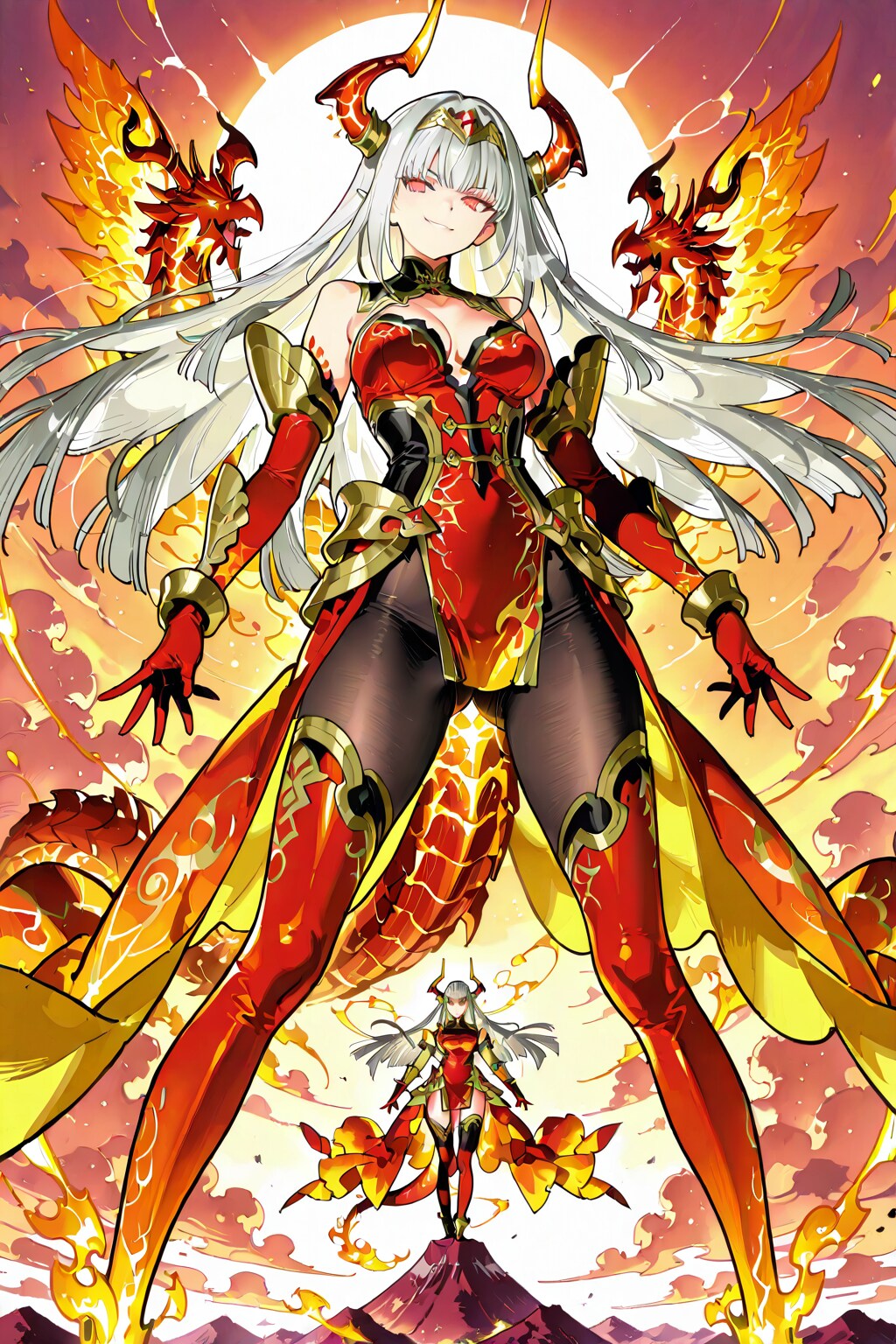 🌋 焦熱の化身：赤き竜鎧のシエナ