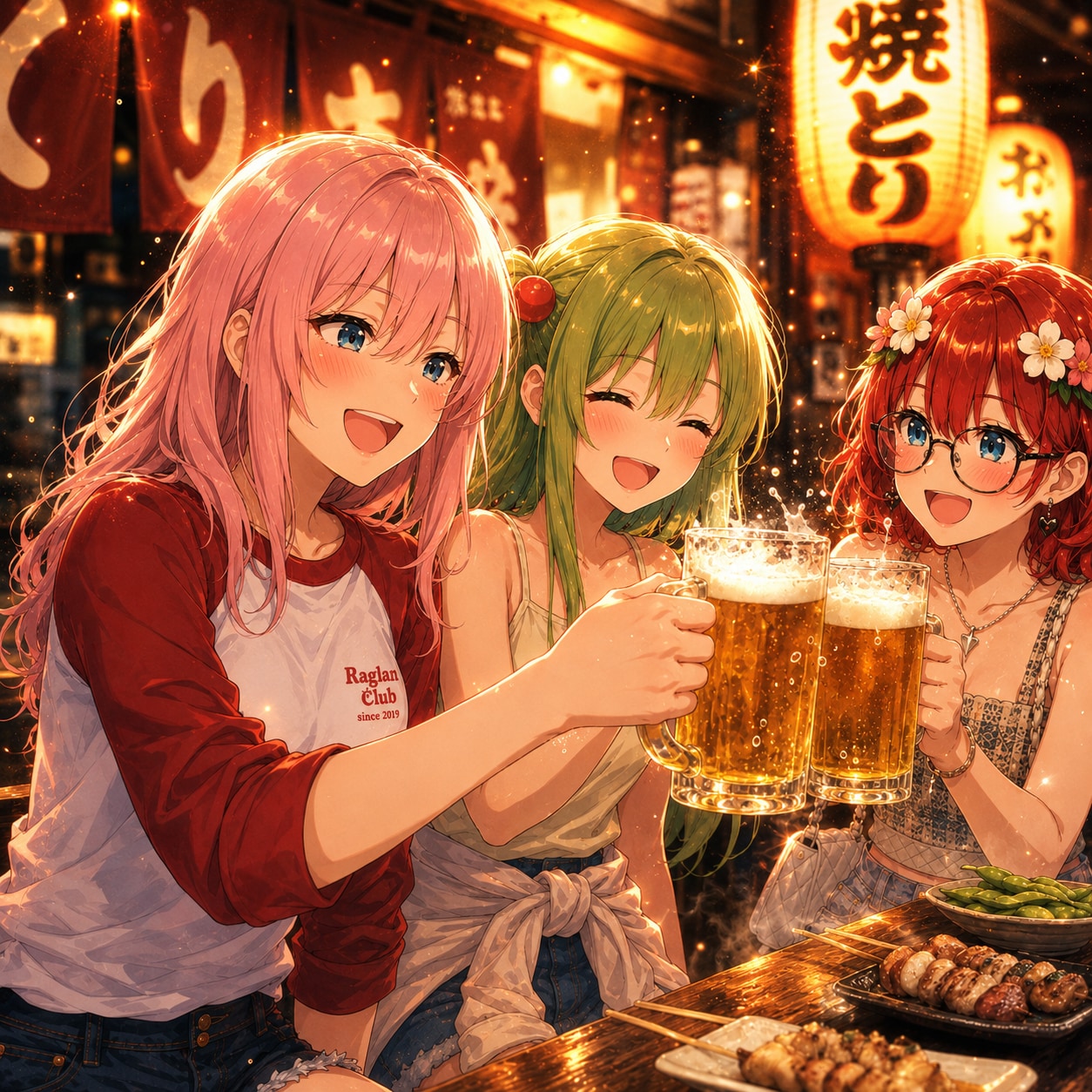 提灯の灯りと、とりあえず乾杯！ | の人気AIイラスト・グラビア