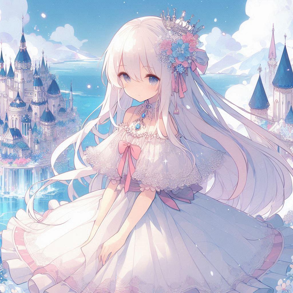 白髪の可愛い女の子【187】 | の人気AIイラスト・グラビア