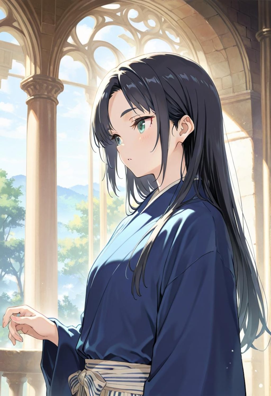 黒髪女子