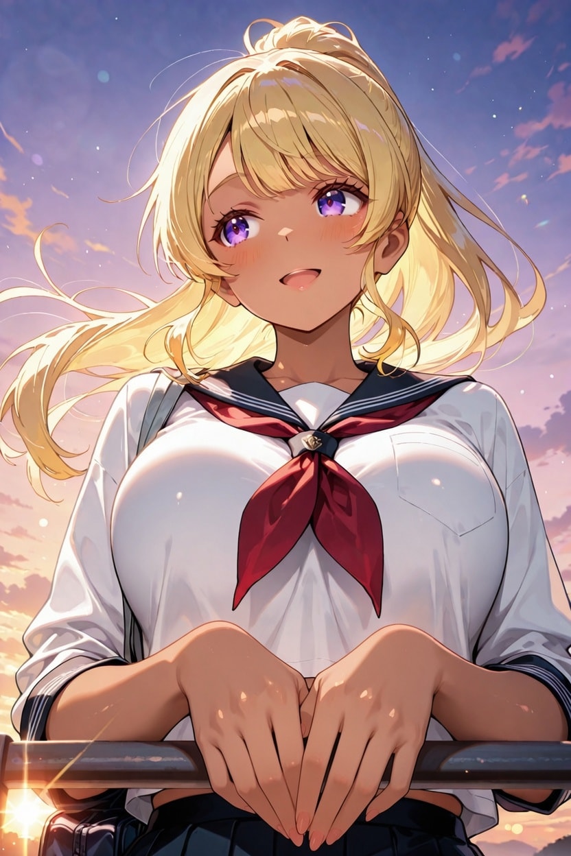金と夕暮れ①