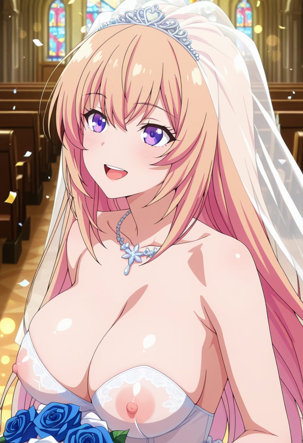 乳首丸見えのウェディングドレスを着た帆波ちゃんと結婚したい