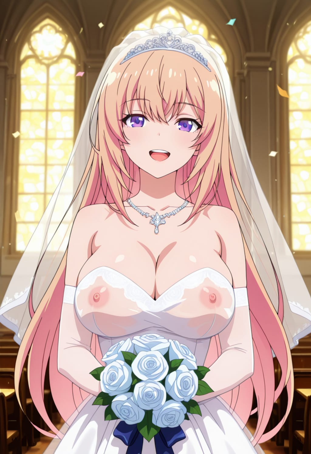 乳首丸見えのウェディングドレスを着た帆波ちゃんと結婚したい