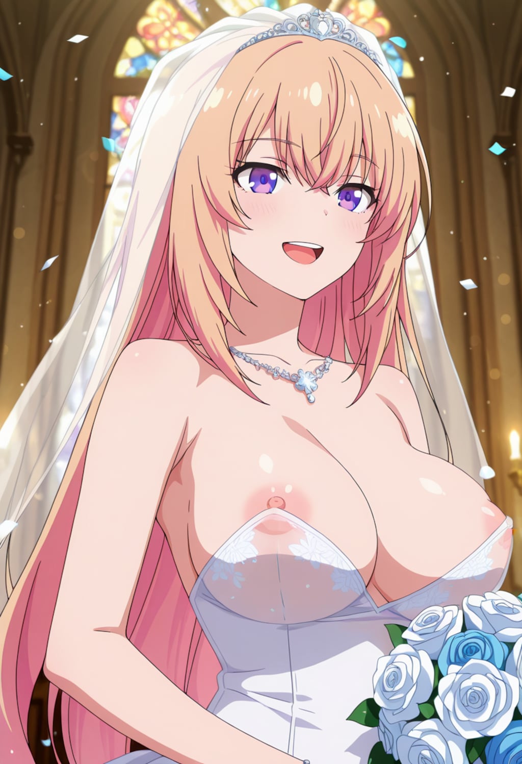 乳首丸見えのウェディングドレスを着た帆波ちゃんと結婚したい
