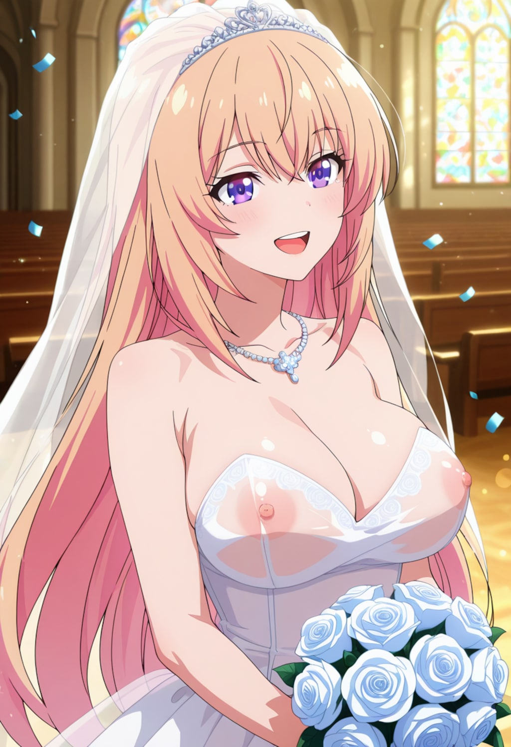 乳首丸見えのウェディングドレスを着た帆波ちゃんと結婚したい