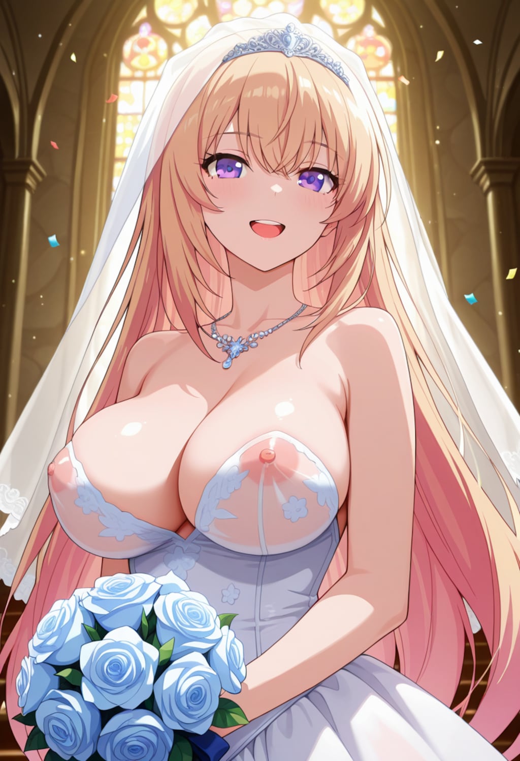 乳首丸見えのウェディングドレスを着た帆波ちゃんと結婚したい
